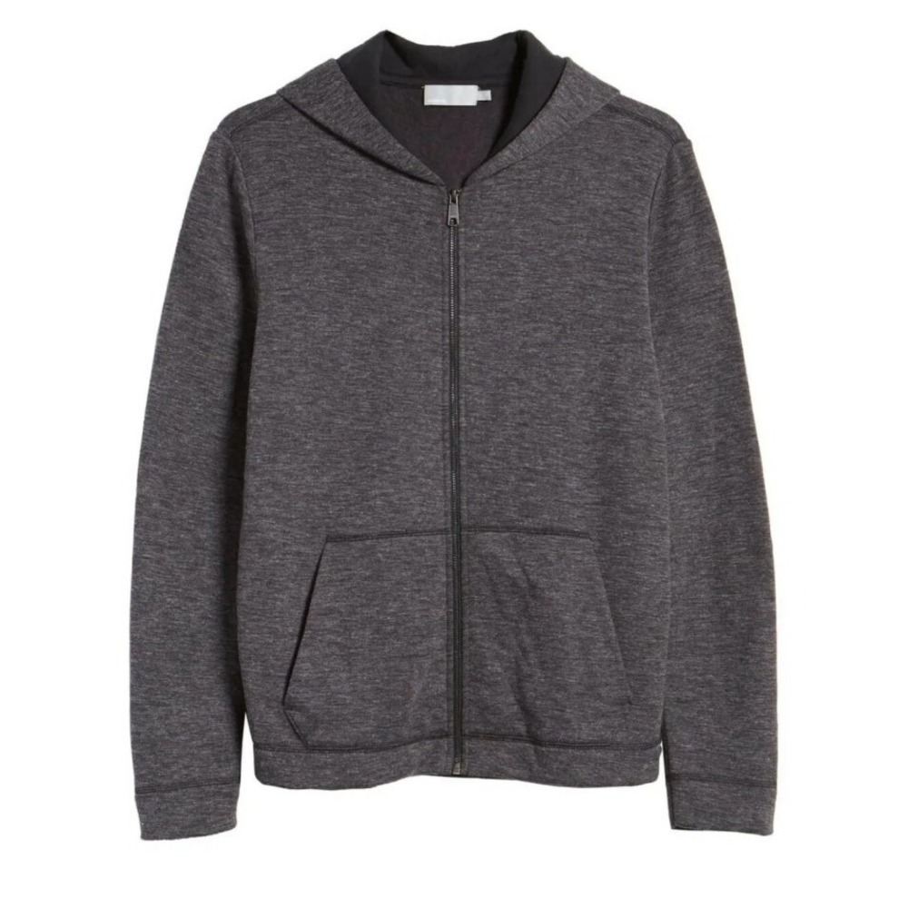 Vince Men's  Zip Up Hoodie  Large Olive Green Hooded